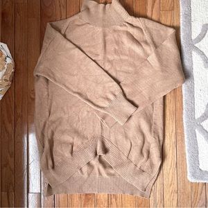 Anthropologie High Neck Camel Sweater, Large
